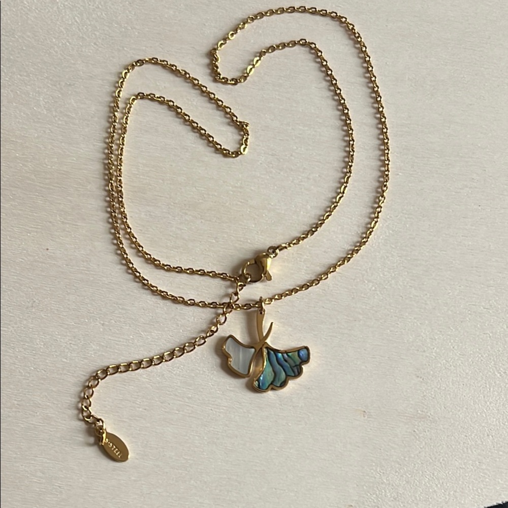 Stainless Steel Abalone Pendant Necklace